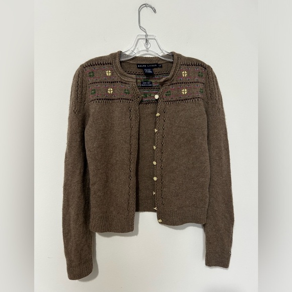 Ralph Lauren wool and cashmere handmade cardigan sweater - Picture 2 of 7